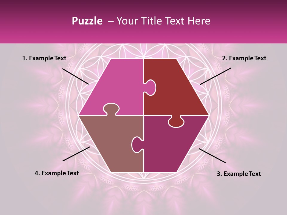 A Pink Flower Of Life Powerpoint Presentation PowerPoint Template