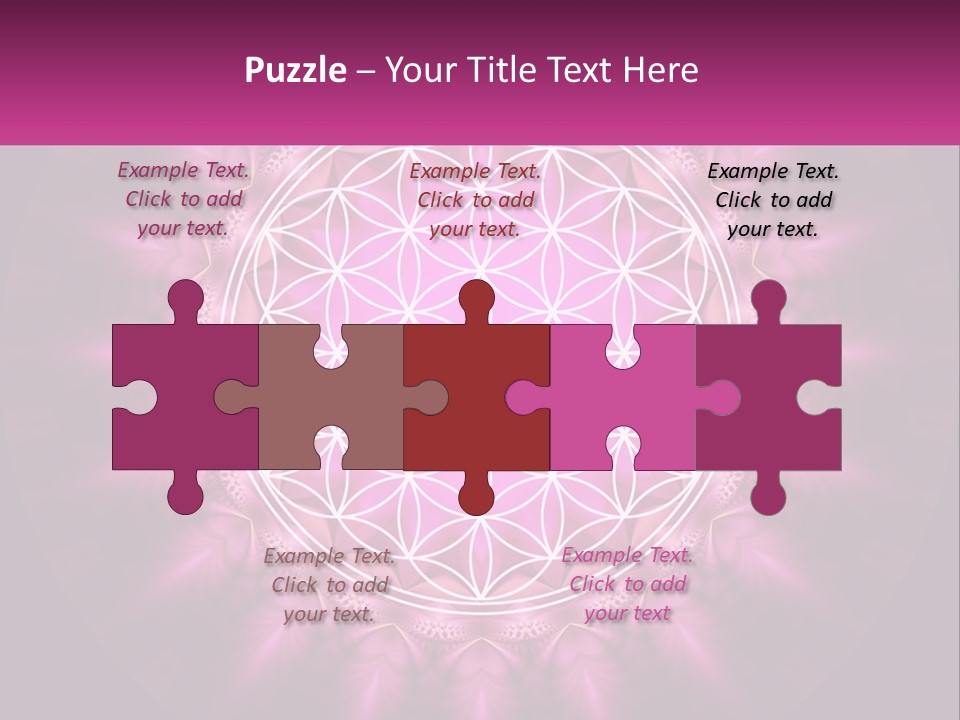 A Pink Flower Of Life Powerpoint Presentation PowerPoint Template