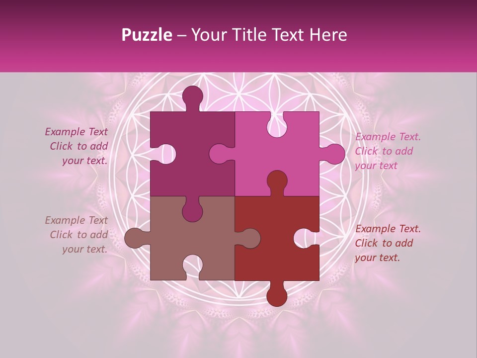 A Pink Flower Of Life Powerpoint Presentation PowerPoint Template