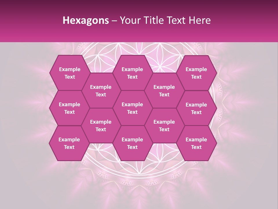 A Pink Flower Of Life Powerpoint Presentation PowerPoint Template