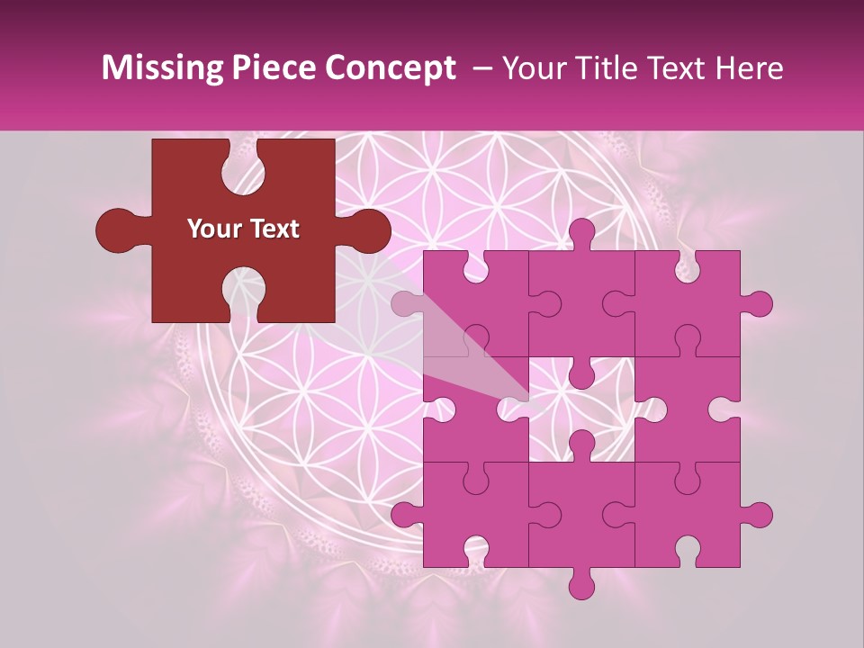 A Pink Flower Of Life Powerpoint Presentation PowerPoint Template