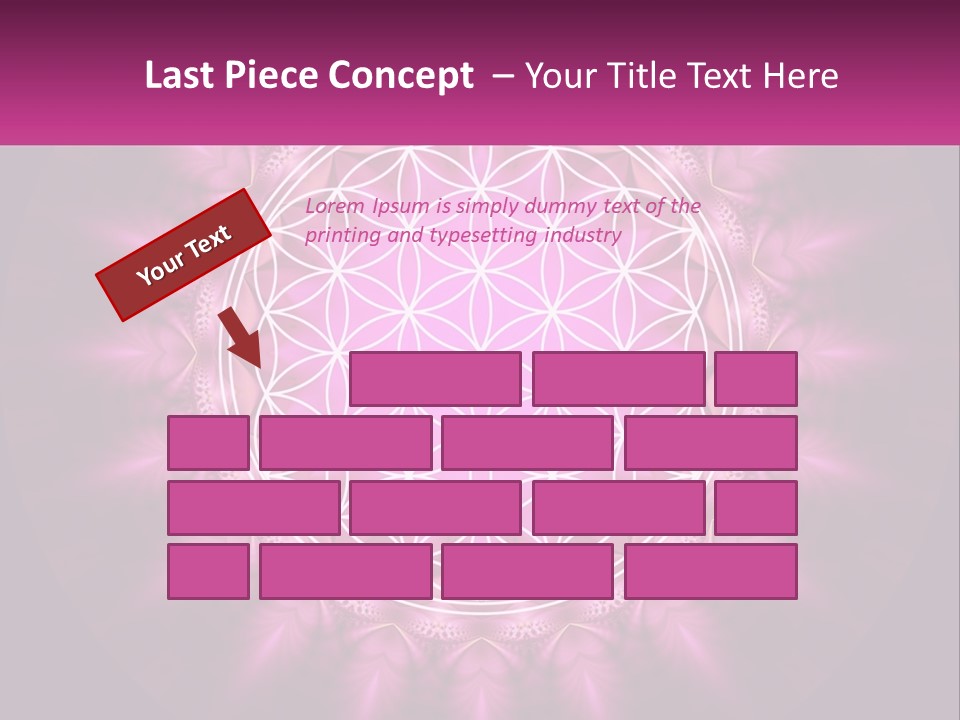 A Pink Flower Of Life Powerpoint Presentation PowerPoint Template