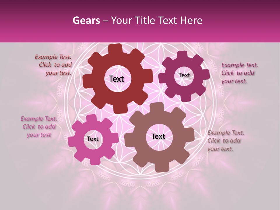 A Pink Flower Of Life Powerpoint Presentation PowerPoint Template