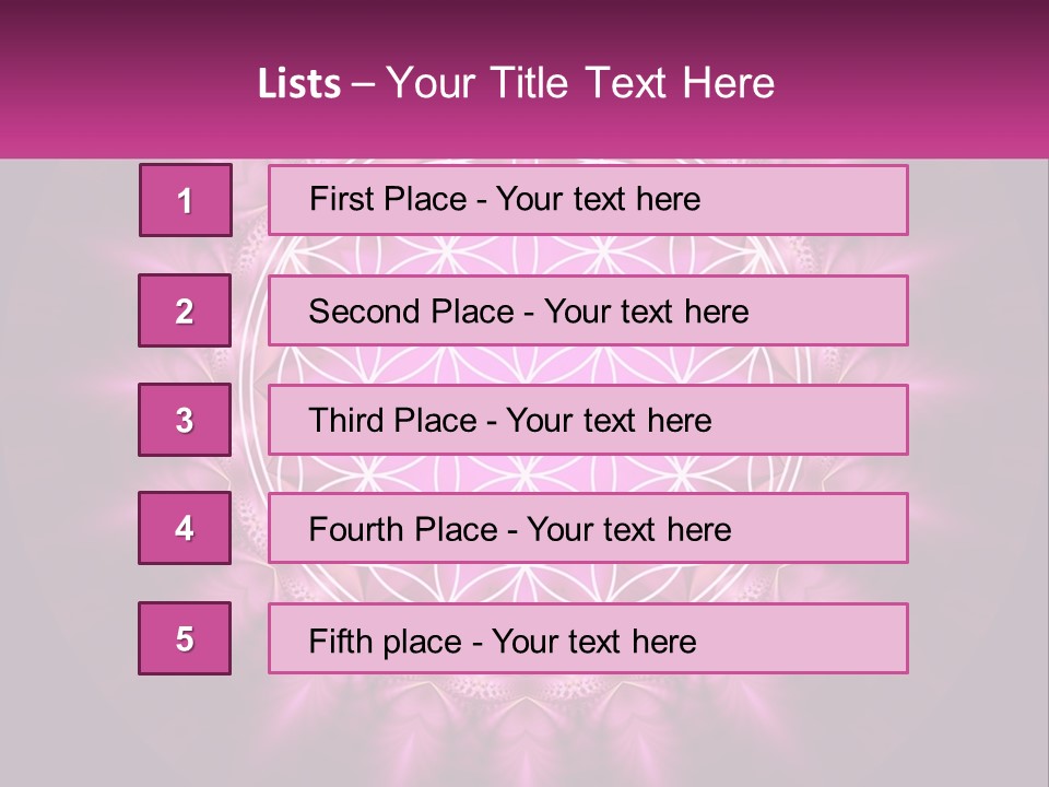 A Pink Flower Of Life Powerpoint Presentation PowerPoint Template