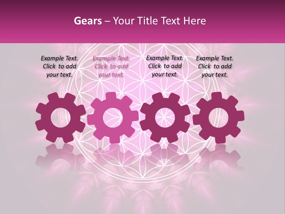 A Pink Flower Of Life Powerpoint Presentation PowerPoint Template