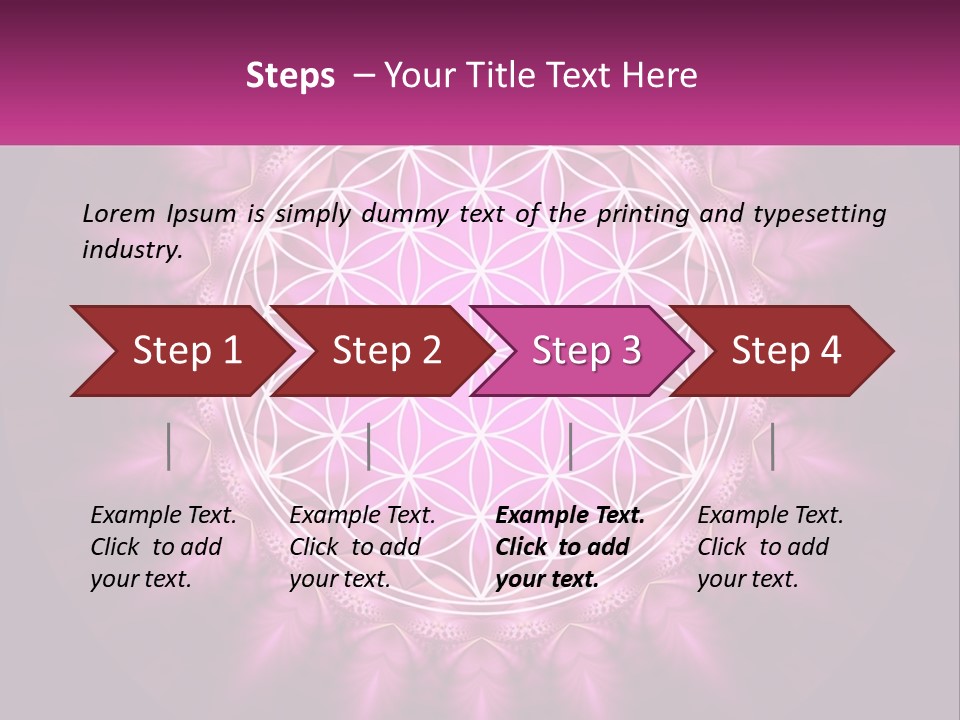 A Pink Flower Of Life Powerpoint Presentation PowerPoint Template
