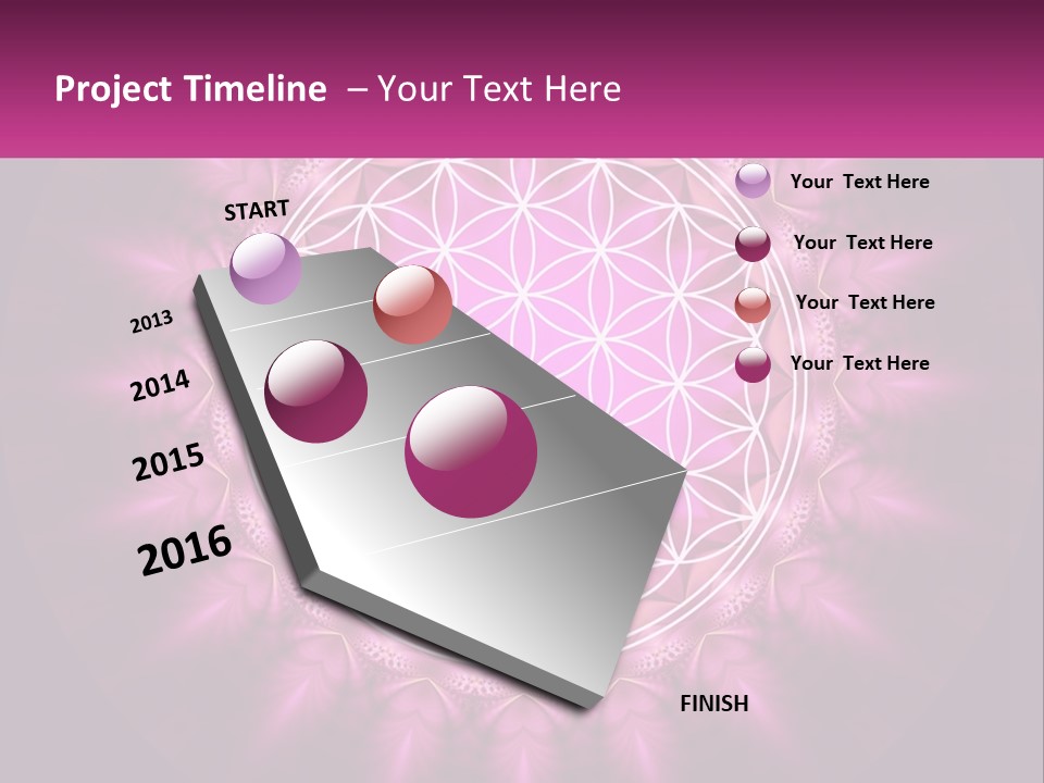 A Pink Flower Of Life Powerpoint Presentation PowerPoint Template