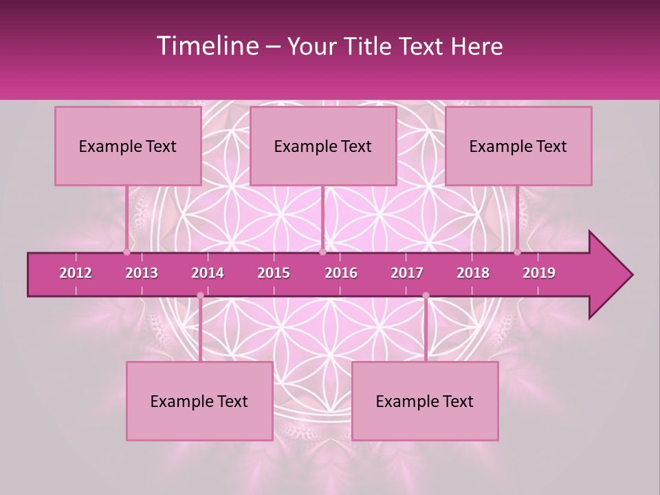 A Pink Flower Of Life Powerpoint Presentation PowerPoint Template