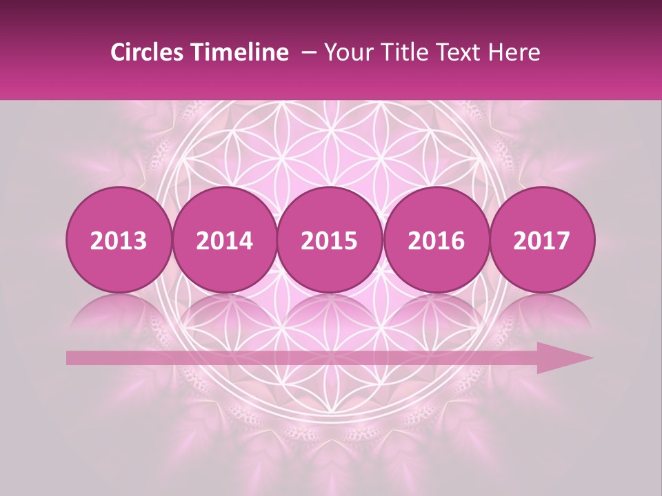 A Pink Flower Of Life Powerpoint Presentation PowerPoint Template
