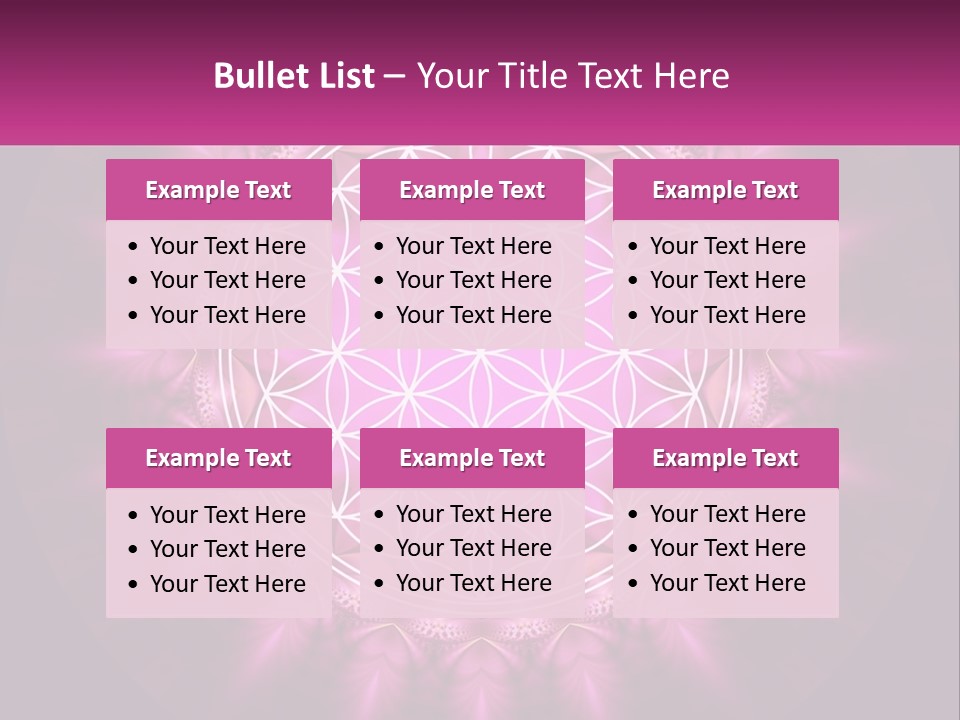 A Pink Flower Of Life Powerpoint Presentation PowerPoint Template