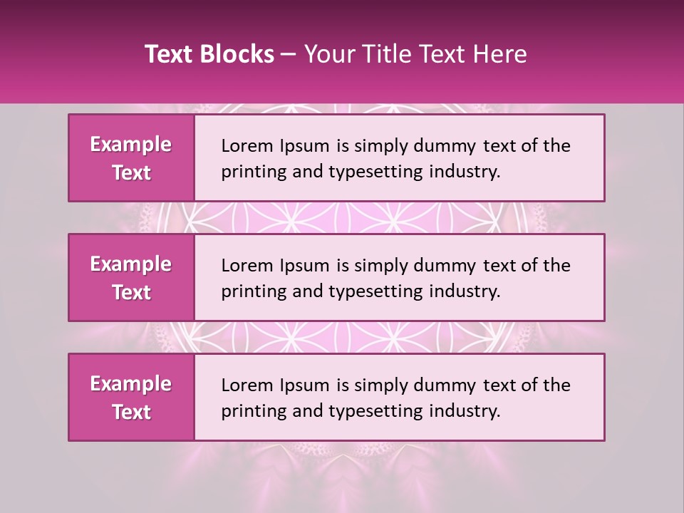 A Pink Flower Of Life Powerpoint Presentation PowerPoint Template