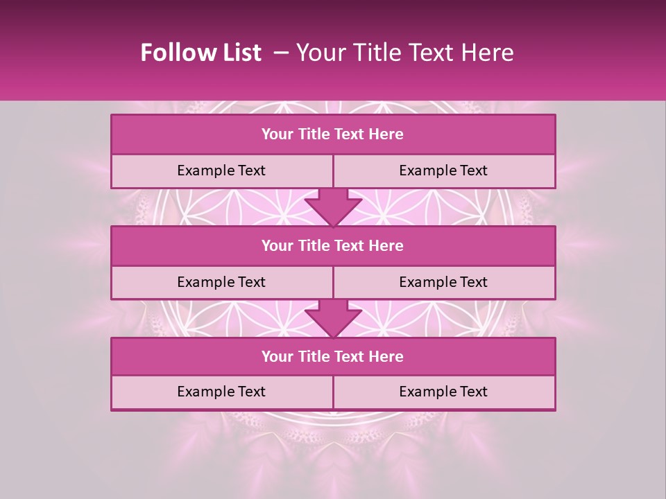 A Pink Flower Of Life Powerpoint Presentation PowerPoint Template