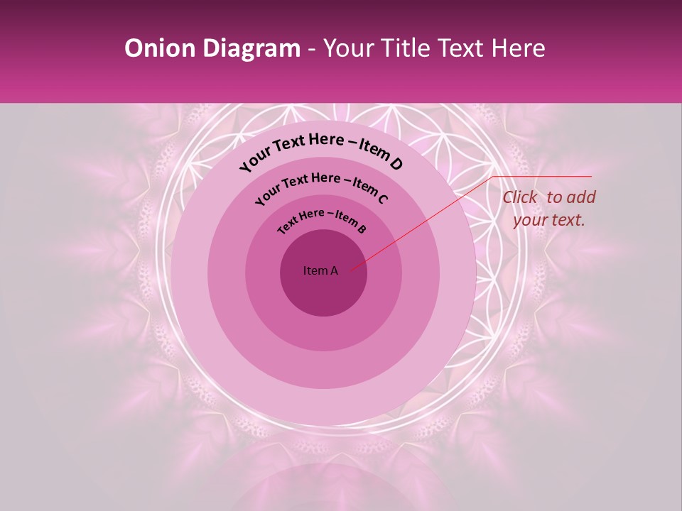 A Pink Flower Of Life Powerpoint Presentation PowerPoint Template