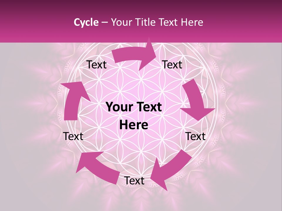 A Pink Flower Of Life Powerpoint Presentation PowerPoint Template