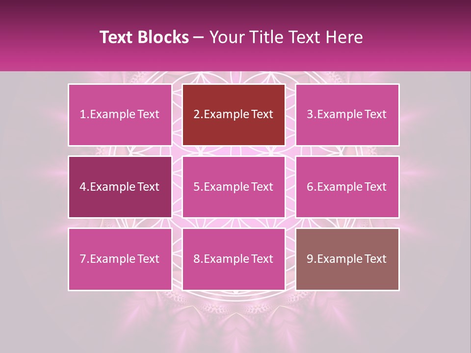 A Pink Flower Of Life Powerpoint Presentation PowerPoint Template