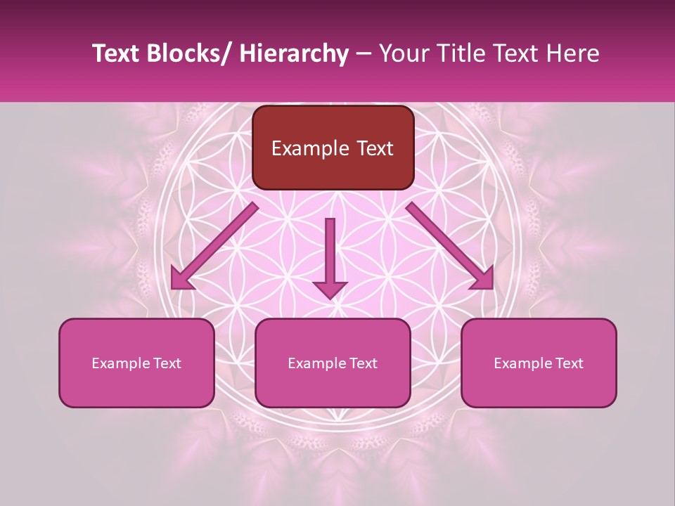 A Pink Flower Of Life Powerpoint Presentation PowerPoint Template