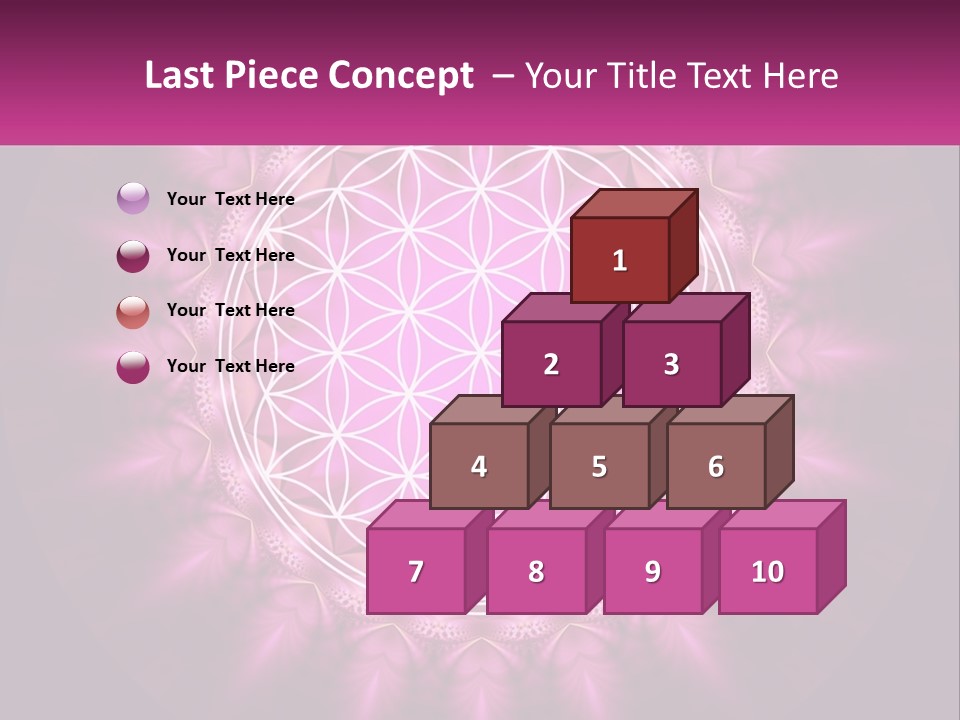 A Pink Flower Of Life Powerpoint Presentation PowerPoint Template
