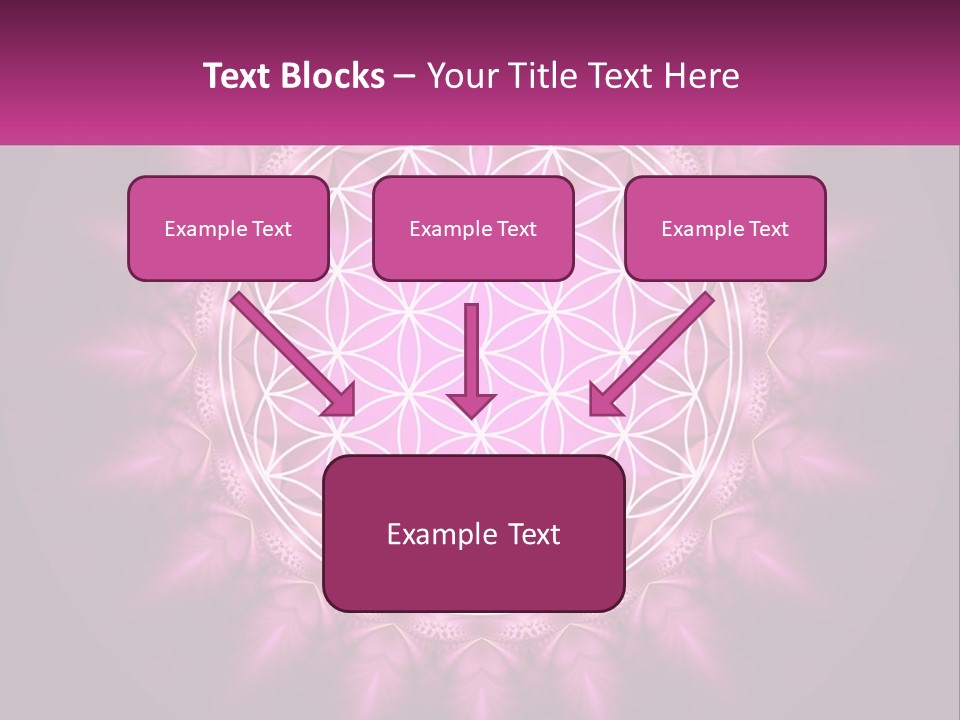 A Pink Flower Of Life Powerpoint Presentation PowerPoint Template