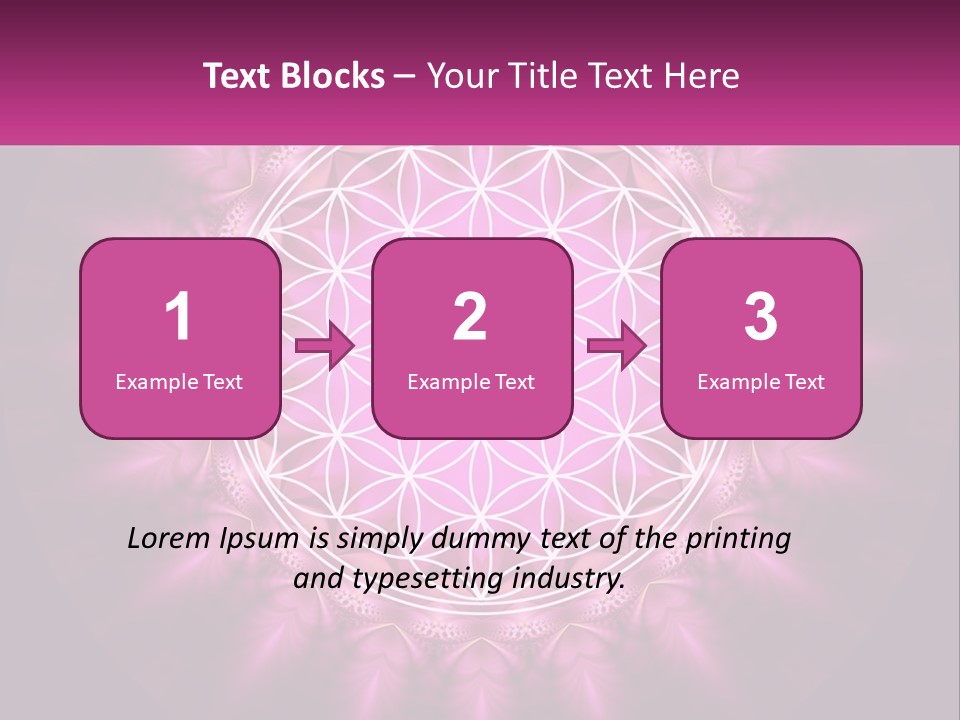 A Pink Flower Of Life Powerpoint Presentation PowerPoint Template