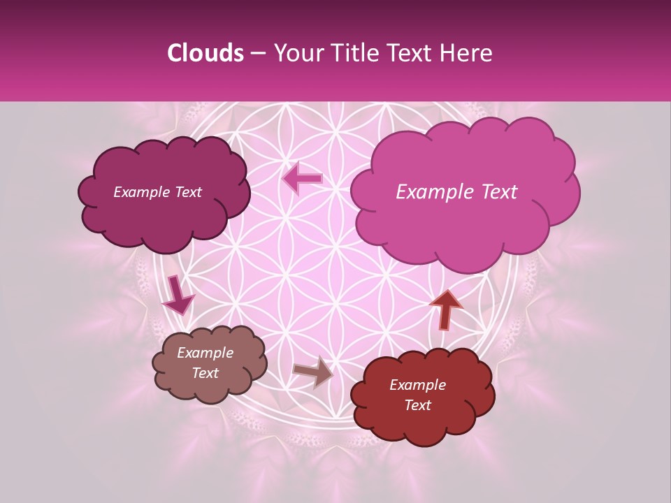 A Pink Flower Of Life Powerpoint Presentation PowerPoint Template