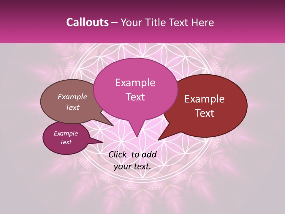 A Pink Flower Of Life Powerpoint Presentation PowerPoint Template