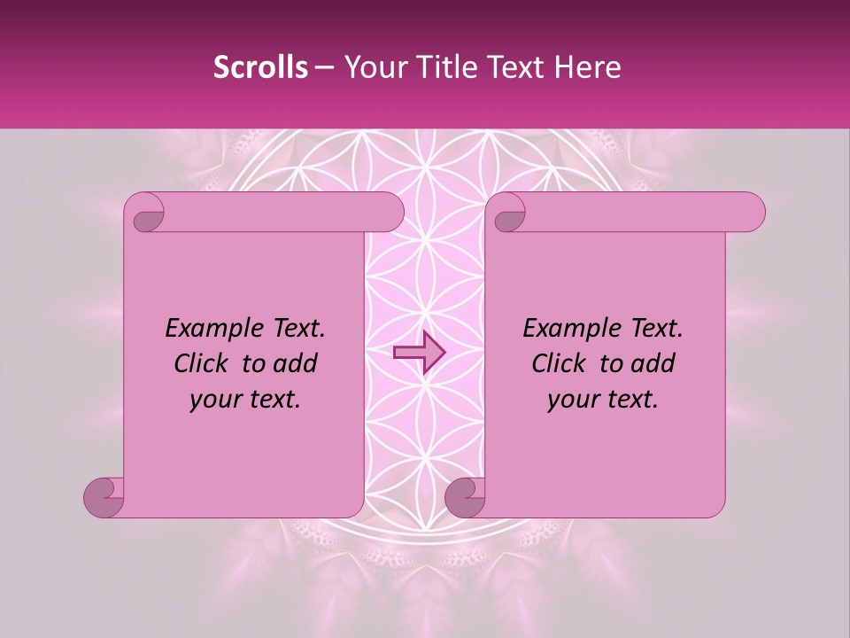 A Pink Flower Of Life Powerpoint Presentation PowerPoint Template