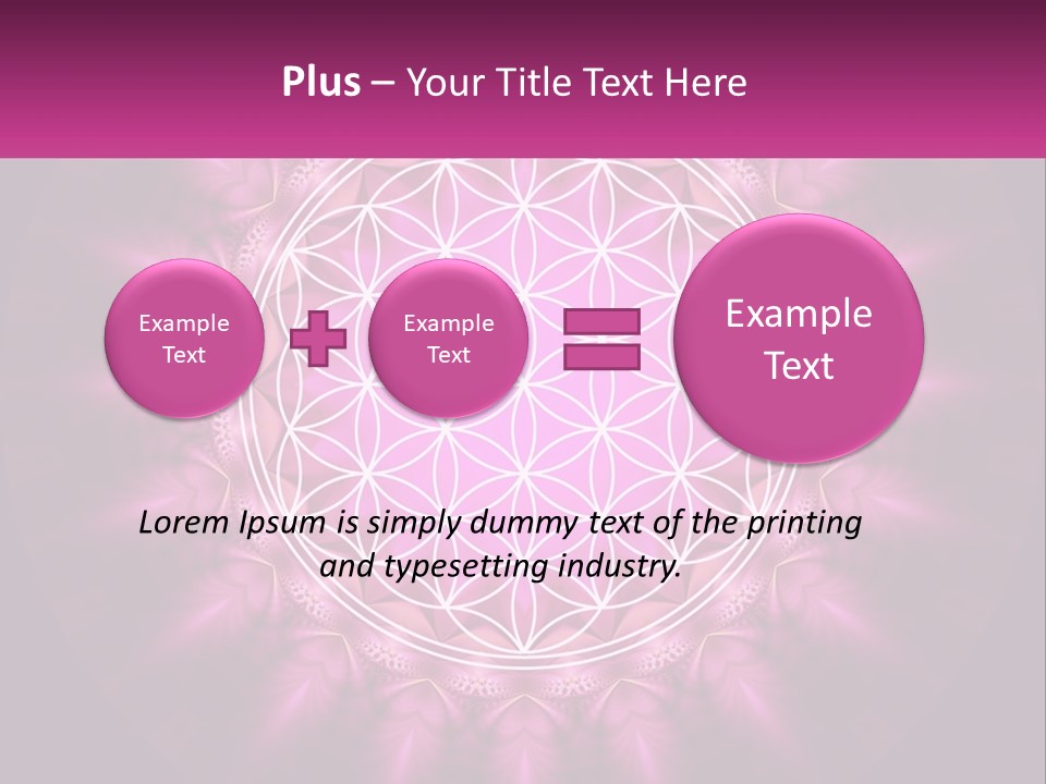 A Pink Flower Of Life Powerpoint Presentation PowerPoint Template