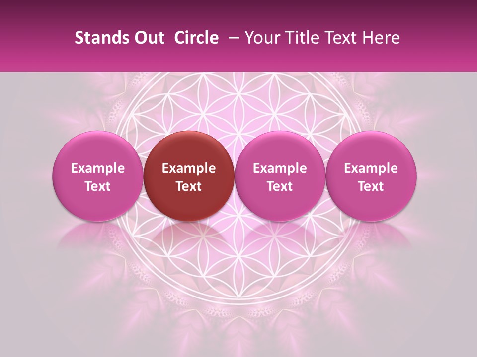 A Pink Flower Of Life Powerpoint Presentation PowerPoint Template