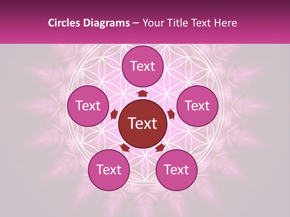A Pink Flower Of Life Powerpoint Presentation PowerPoint Template