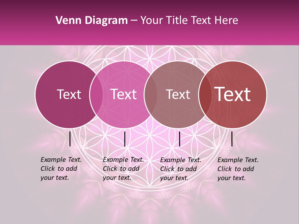 A Pink Flower Of Life Powerpoint Presentation PowerPoint Template