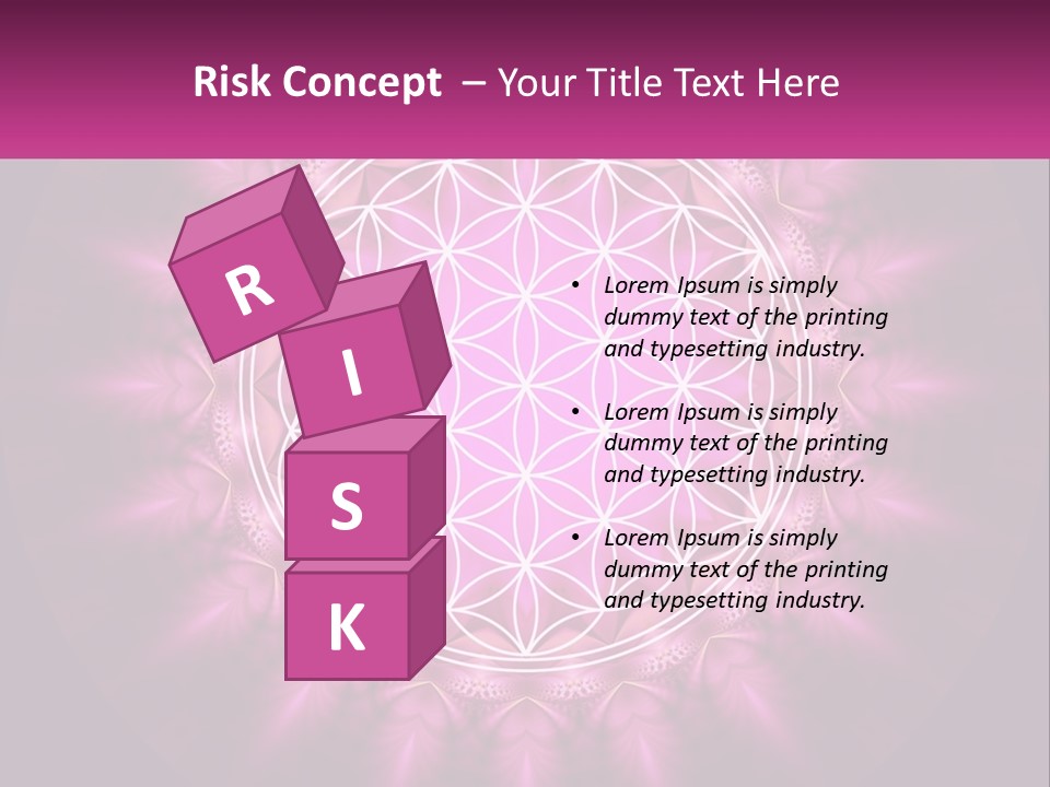 A Pink Flower Of Life Powerpoint Presentation PowerPoint Template