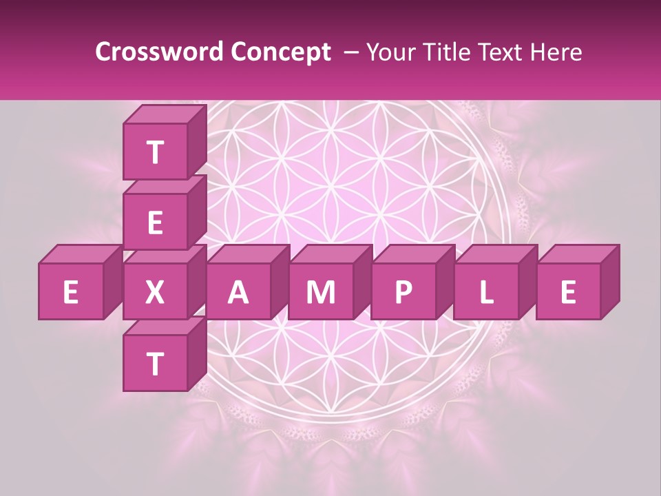 A Pink Flower Of Life Powerpoint Presentation PowerPoint Template