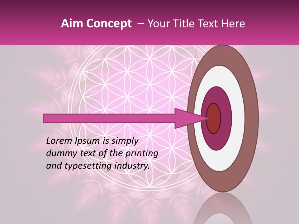 A Pink Flower Of Life Powerpoint Presentation PowerPoint Template