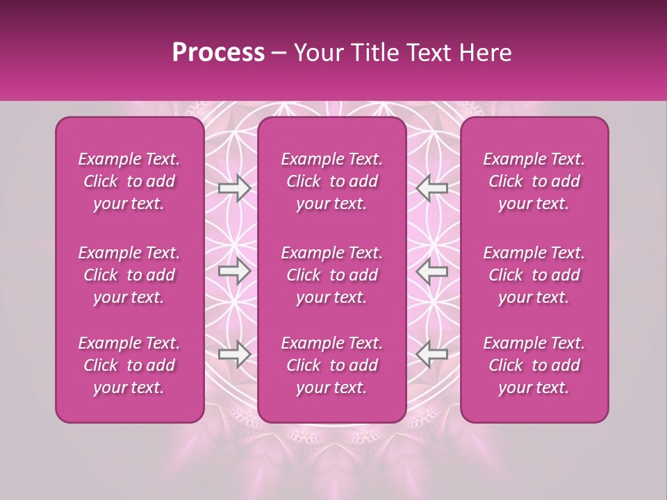 A Pink Flower Of Life Powerpoint Presentation PowerPoint Template