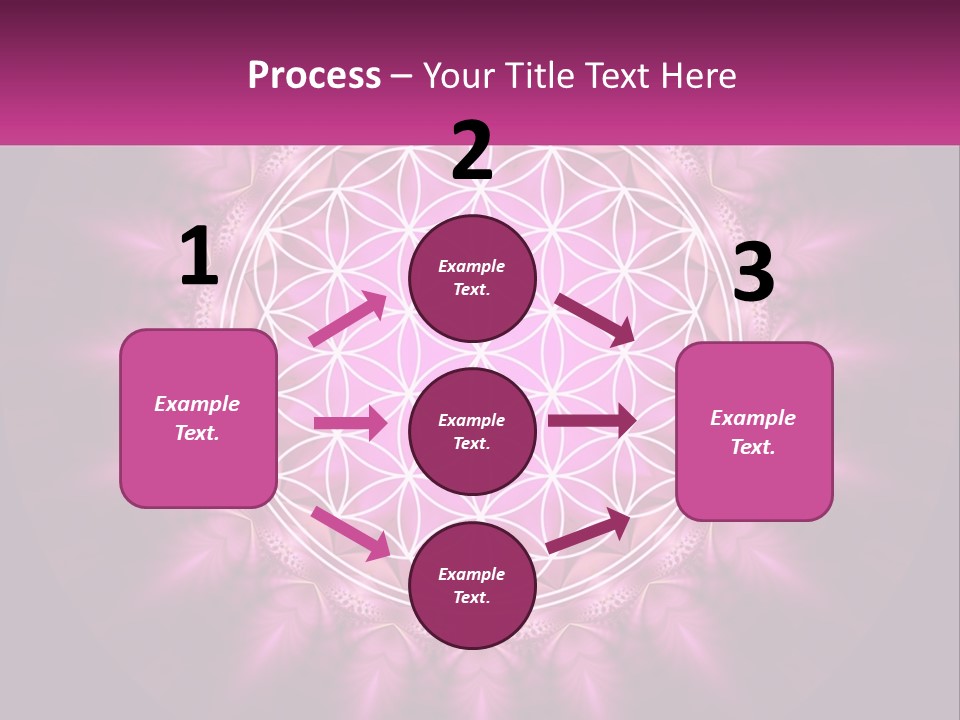 A Pink Flower Of Life Powerpoint Presentation PowerPoint Template