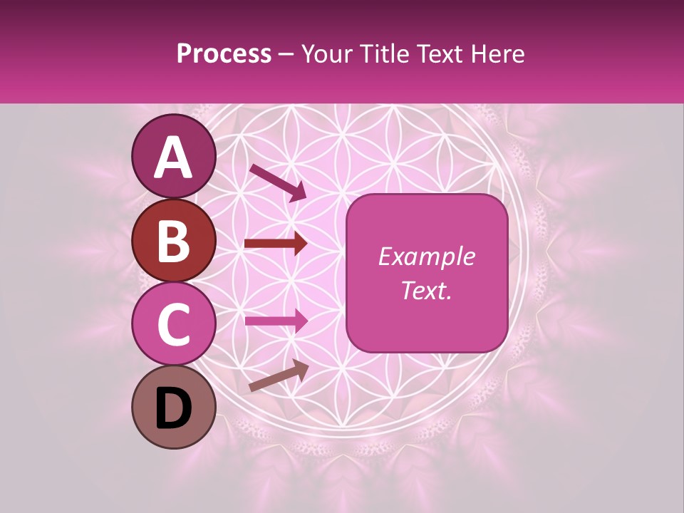 A Pink Flower Of Life Powerpoint Presentation PowerPoint Template
