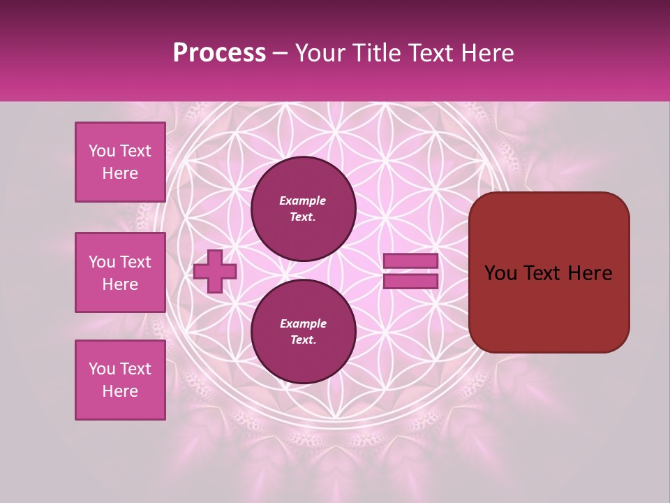 A Pink Flower Of Life Powerpoint Presentation PowerPoint Template