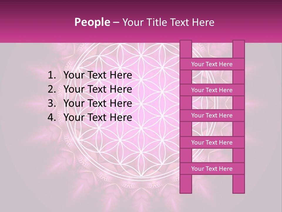 A Pink Flower Of Life Powerpoint Presentation PowerPoint Template