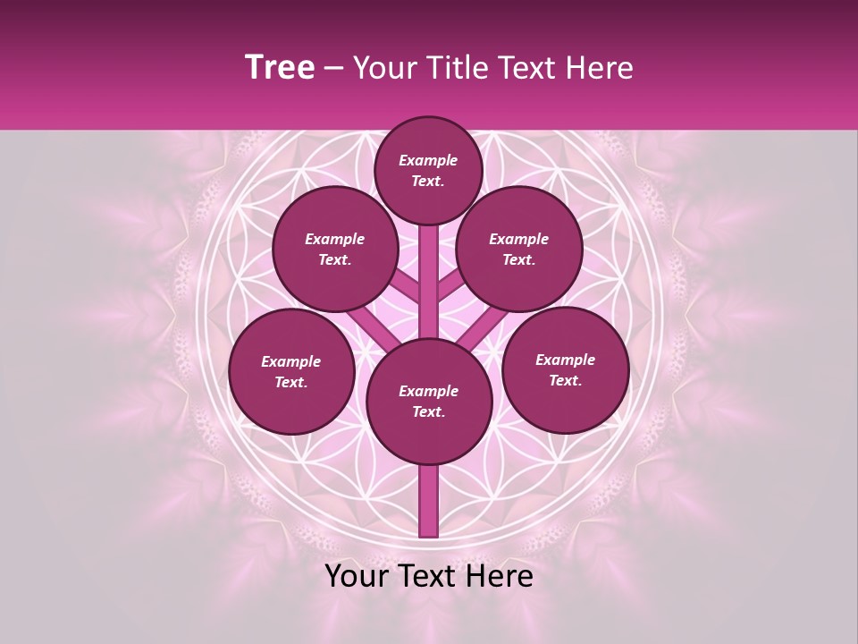 A Pink Flower Of Life Powerpoint Presentation PowerPoint Template