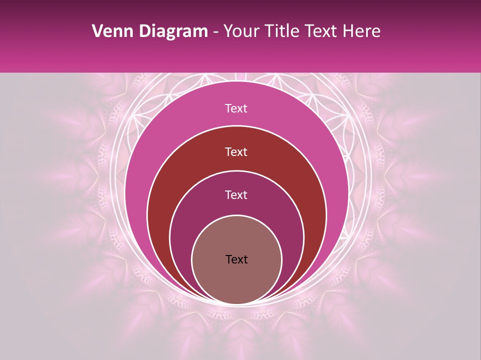 A Pink Flower Of Life Powerpoint Presentation PowerPoint Template