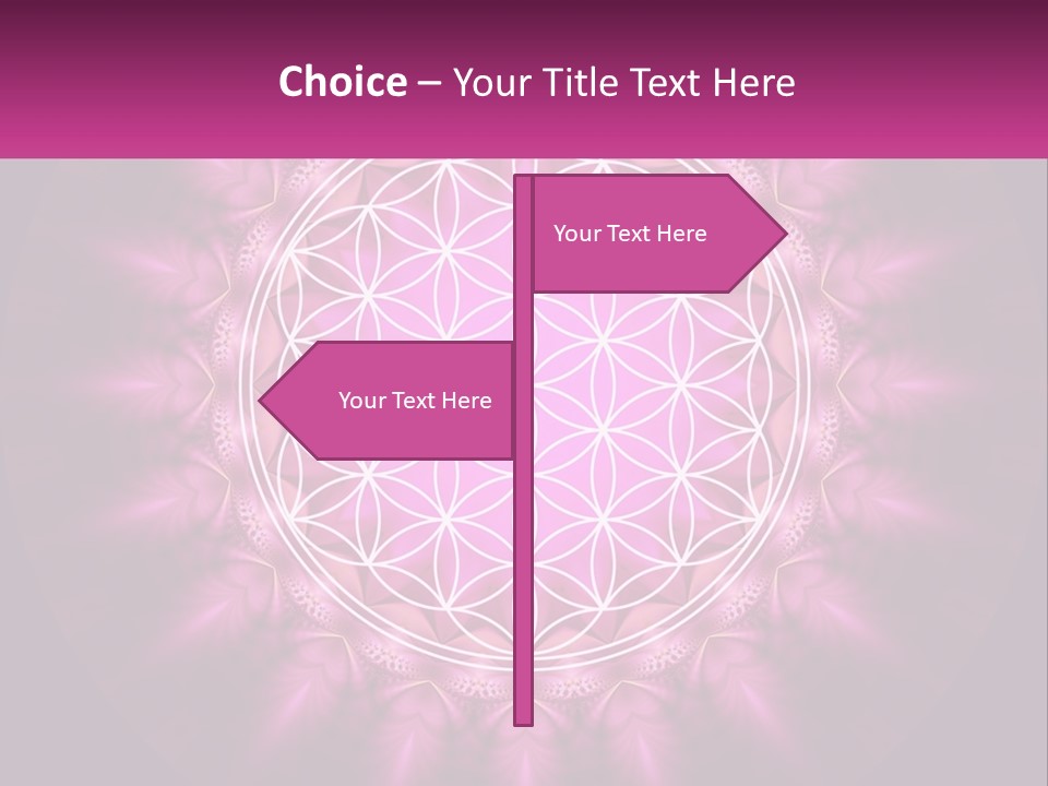 A Pink Flower Of Life Powerpoint Presentation PowerPoint Template