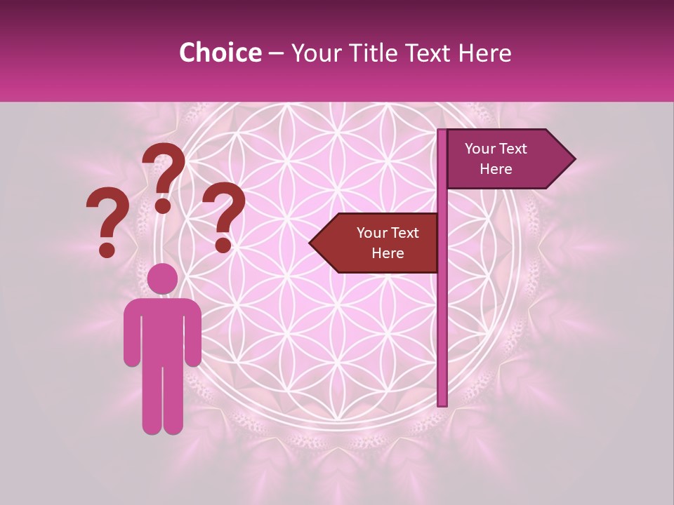 A Pink Flower Of Life Powerpoint Presentation PowerPoint Template