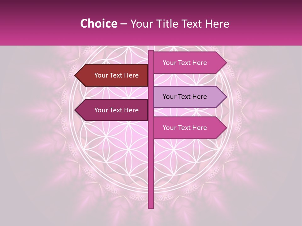 A Pink Flower Of Life Powerpoint Presentation PowerPoint Template