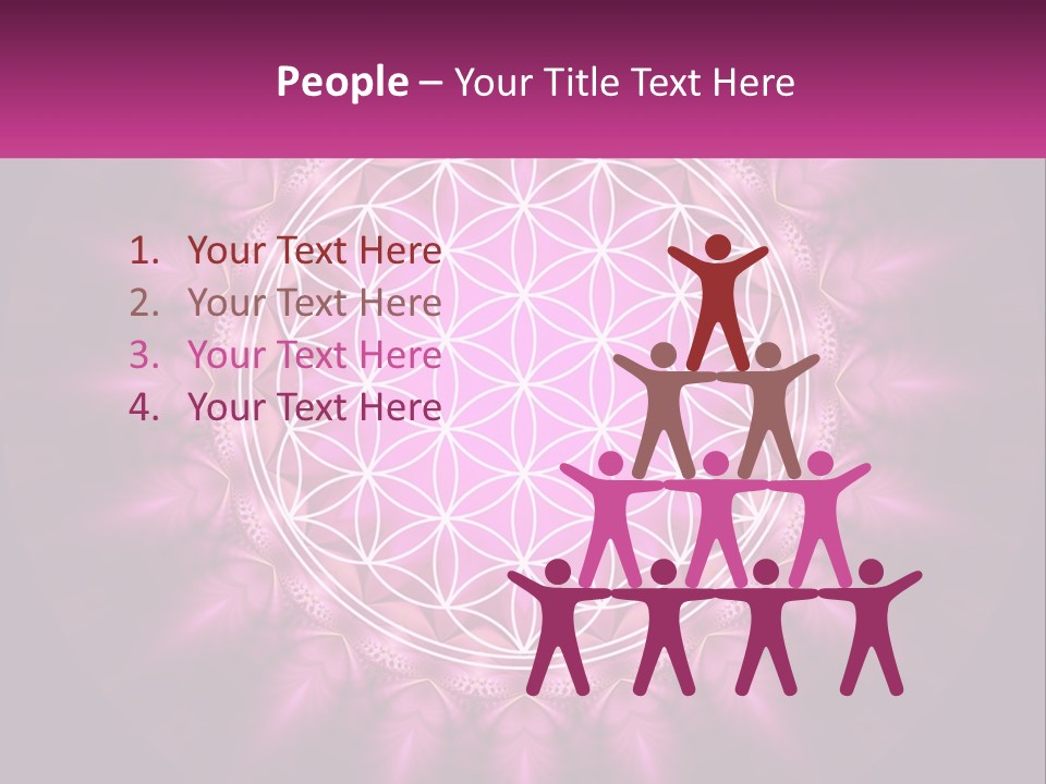 A Pink Flower Of Life Powerpoint Presentation PowerPoint Template