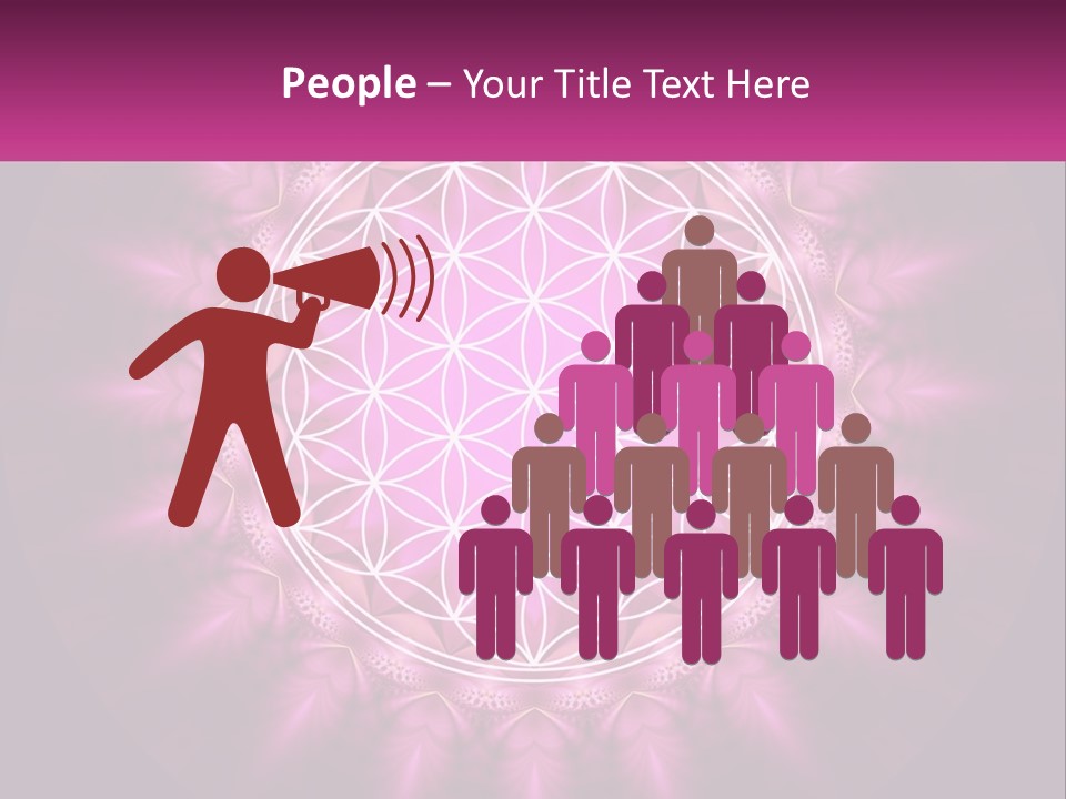 A Pink Flower Of Life Powerpoint Presentation PowerPoint Template