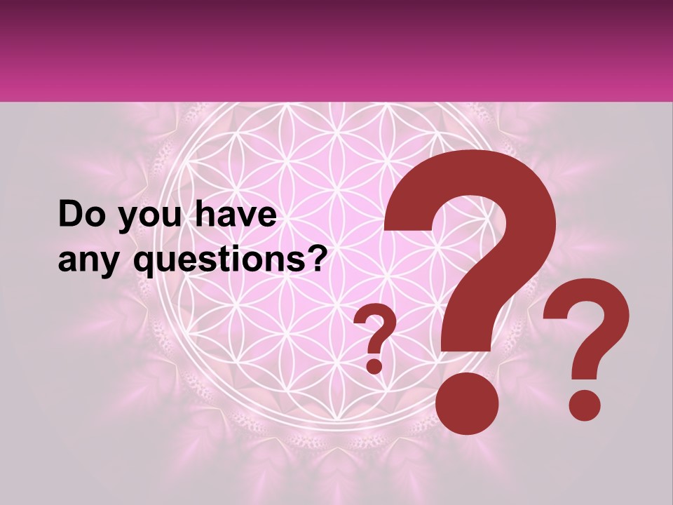 A Pink Flower Of Life Powerpoint Presentation PowerPoint Template