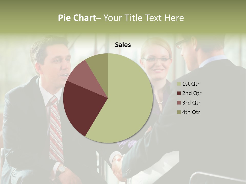 A Group Of People Sitting Around A Table Shaking Hands PowerPoint Template