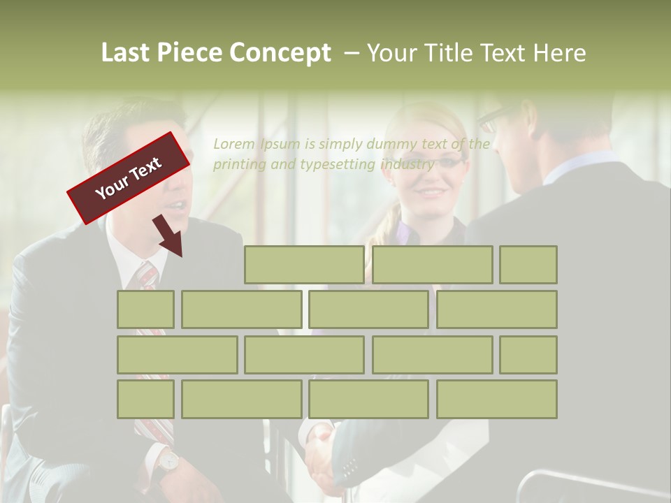 A Group Of People Sitting Around A Table Shaking Hands PowerPoint Template