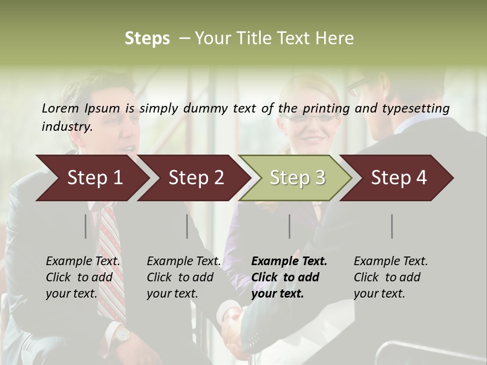A Group Of People Sitting Around A Table Shaking Hands PowerPoint Template
