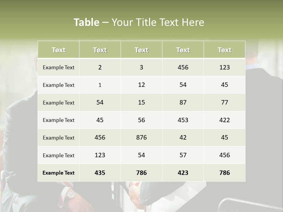 A Group Of People Sitting Around A Table Shaking Hands PowerPoint Template